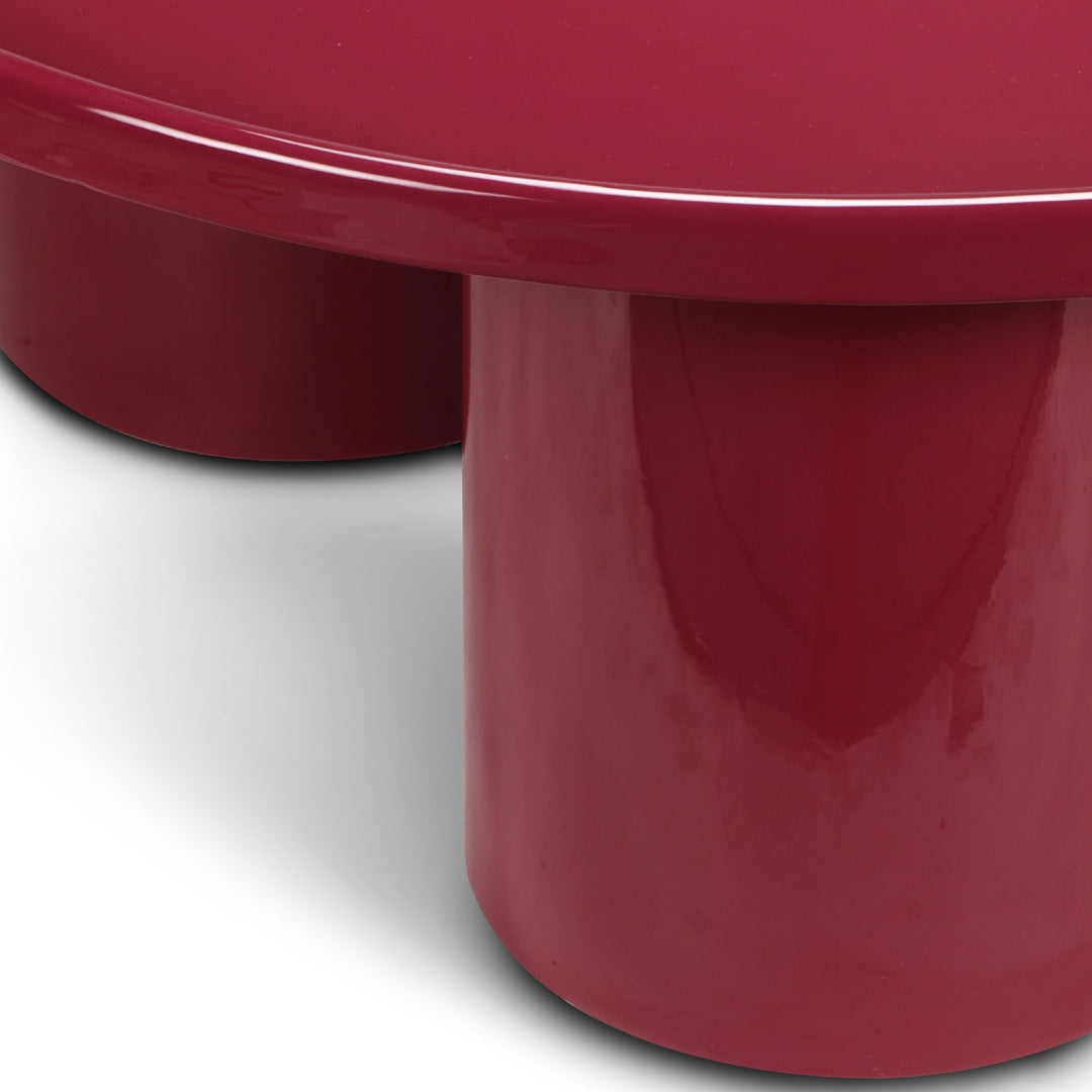 ECLAT SOFIA ENAMEL ROUND COFFEE TABLE - PLUM