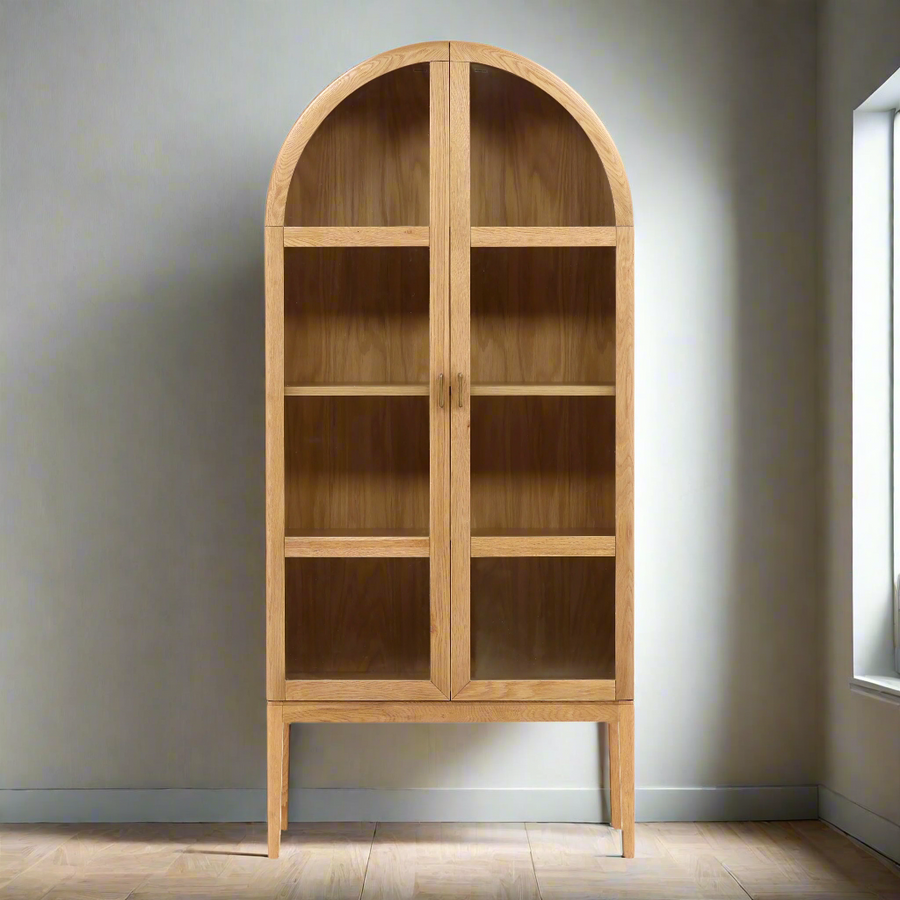 IVY ARCHED NATURAL OAK CABINET