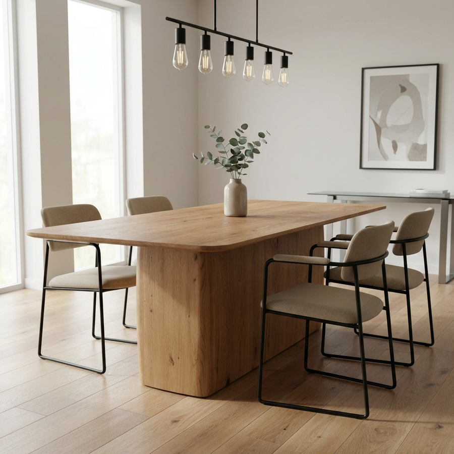 WINSTON RUSTIC OAK DINING TABLE