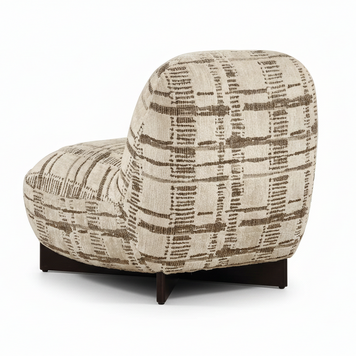 Patterned armchair on a white background