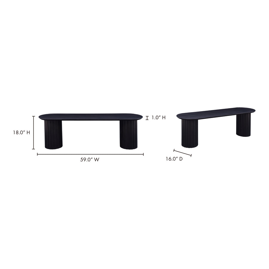 POVERA BLACK ACACIA DINING BENCH