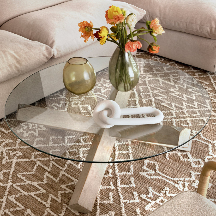 JIYA 48"RD LIGHT WASH COFFEE TABLE