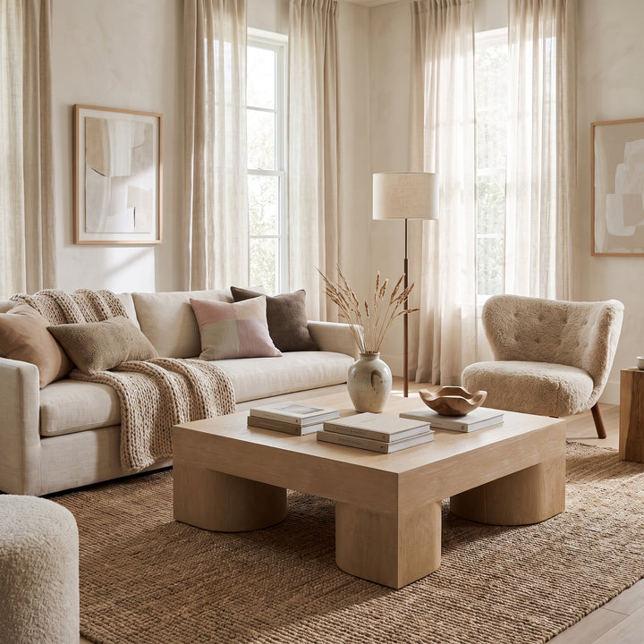 JONAH LT NATURAL SQUARE COFFEE TABLE