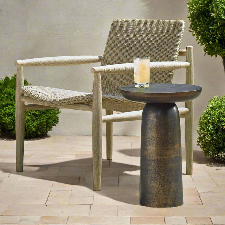 JOPPA CAST ALUMINUM OUTDOOR ACCENT TABLE
