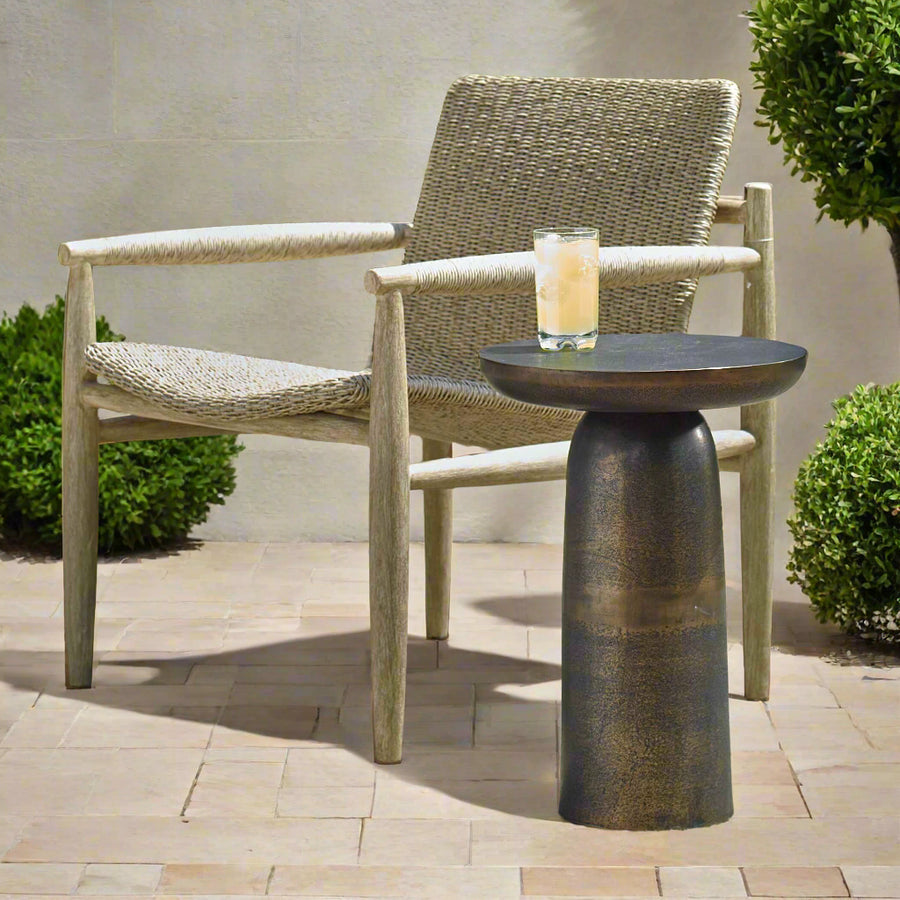 JOPPA CAST ALUMINUM OUTDOOR ACCENT TABLE