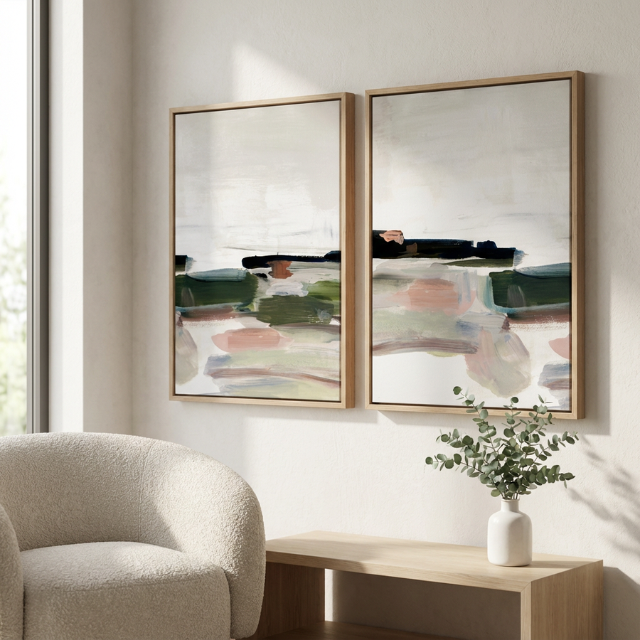 "JUST PEAKING" FRAMED CANVAS ART SET