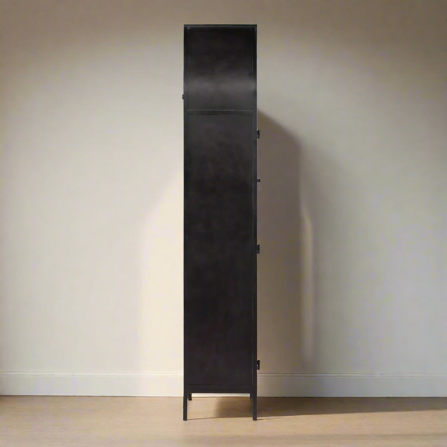 KIER INDUSTRIAL BLACK IRON ARCHED CABINET