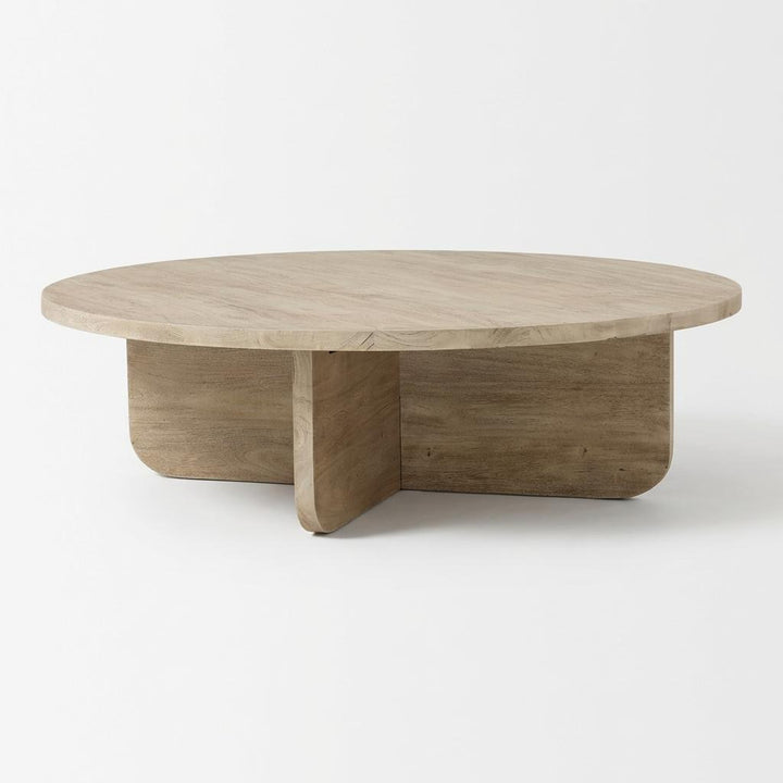 KODY 55"RD WEATHERED WOOD COFFEE TABLE