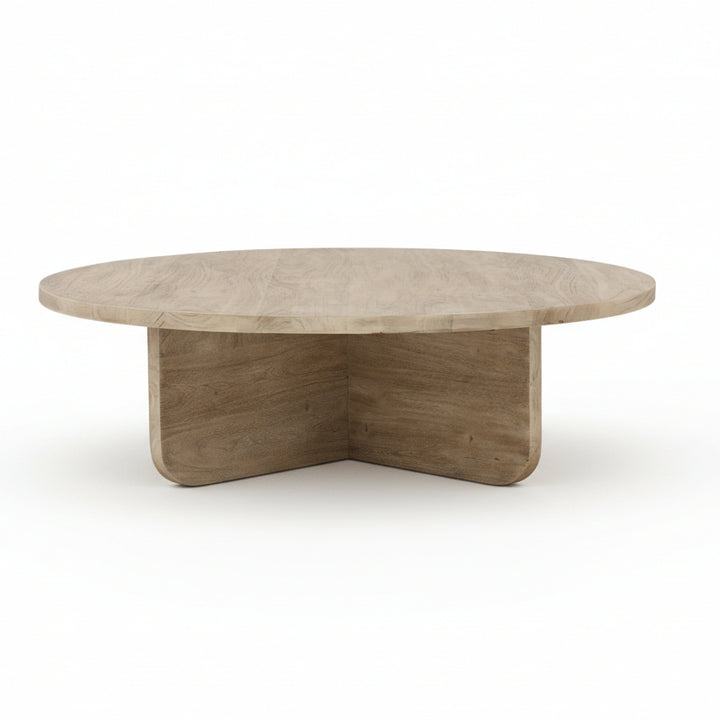 KODY 55"RD WEATHERED WOOD COFFEE TABLE