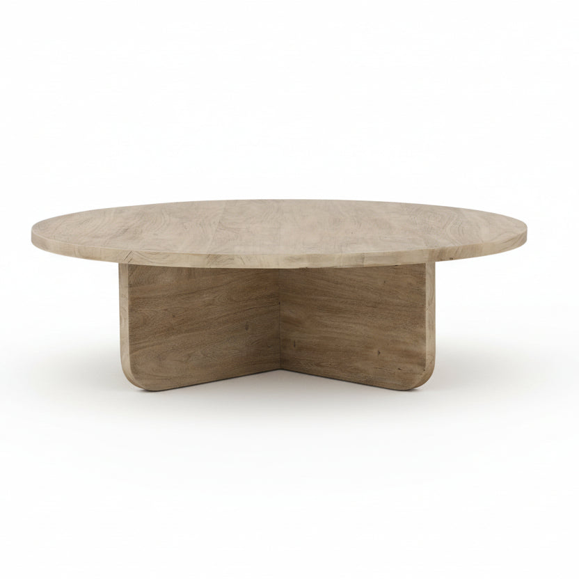 KODY 55"RD WEATHERED WOOD COFFEE TABLE