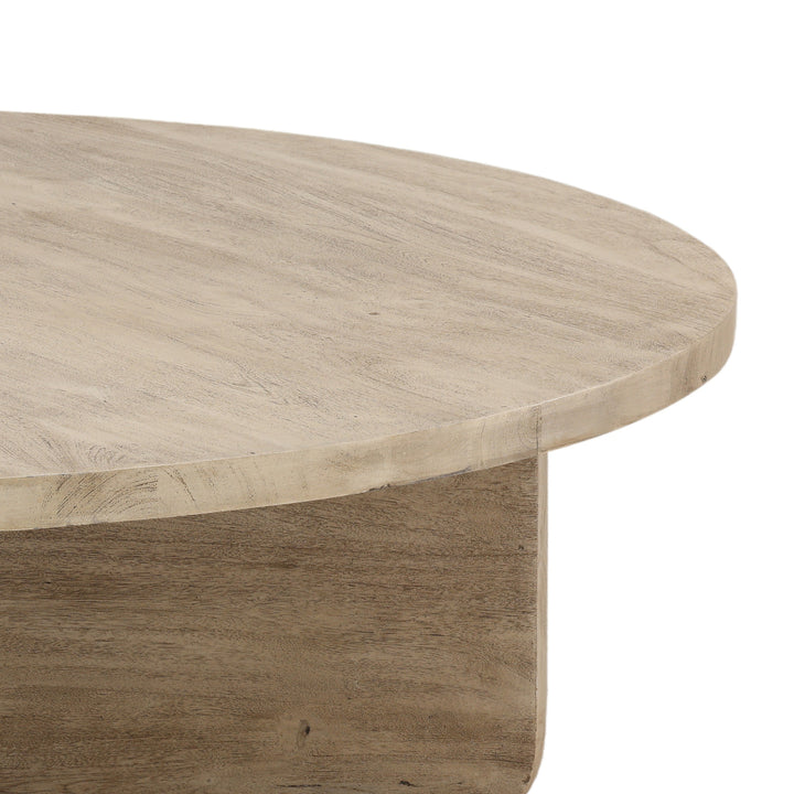 KODY 55"RD WEATHERED WOOD COFFEE TABLE