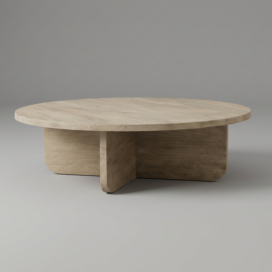 KODY 55"RD WEATHERED WOOD COFFEE TABLE