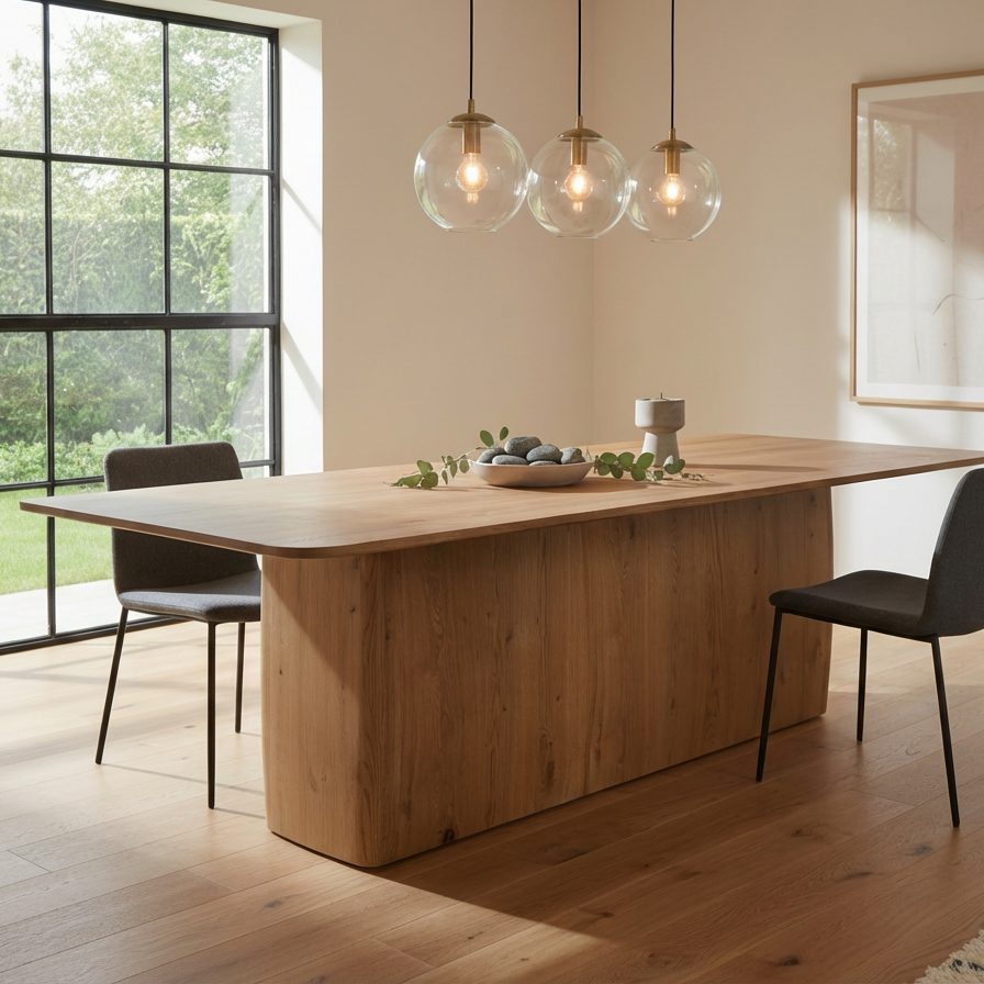 WINSTON RUSTIC OAK DINING TABLE