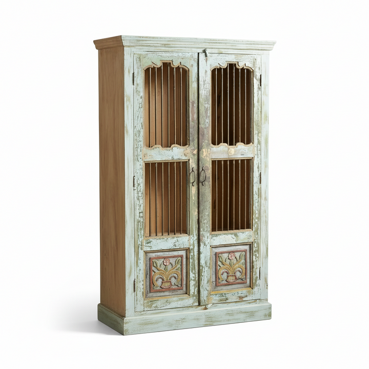 ANTIQUE JALI DOOR CABINET