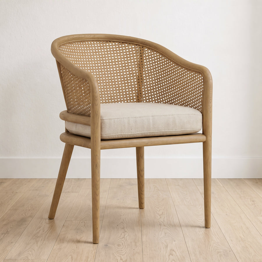 LANI NATURAL CANE DINING ARM CHAIR