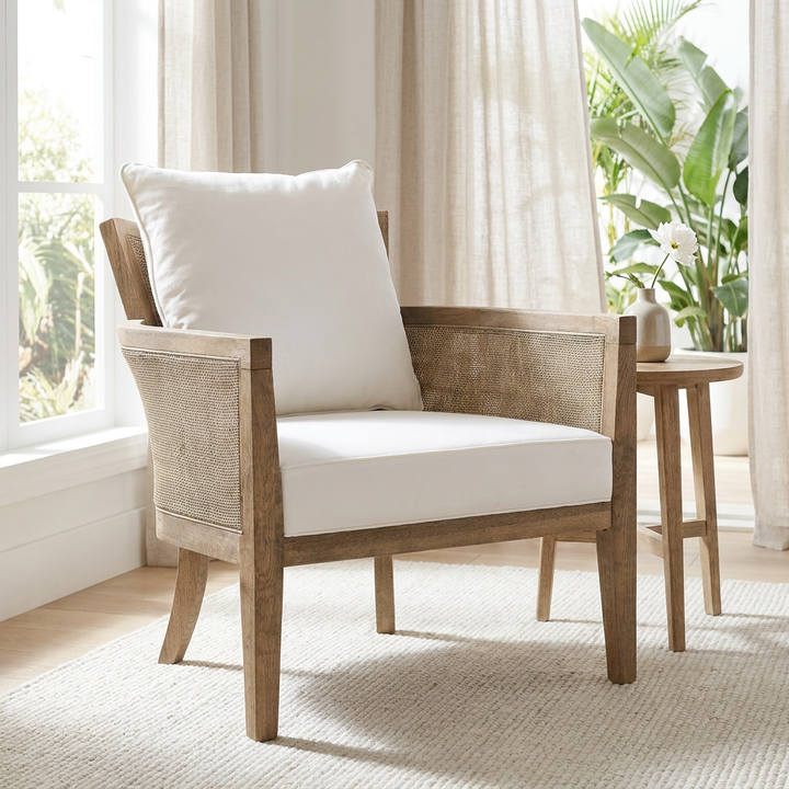 LAUREL NATURAL OAK + CANE ARMCHAIR