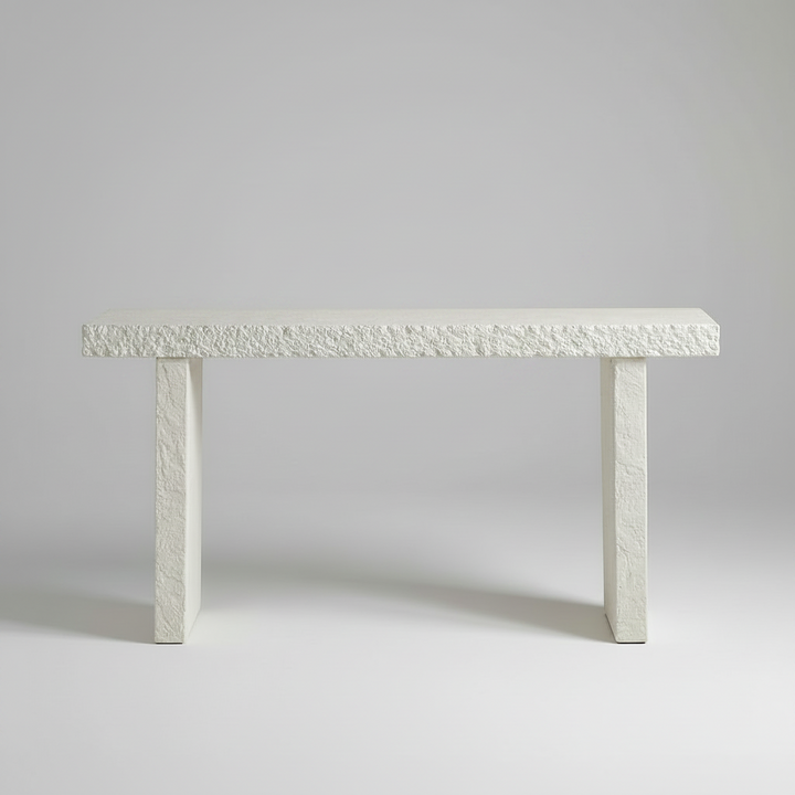 LIMESTONE CONCRETE CONSOLE TABLE