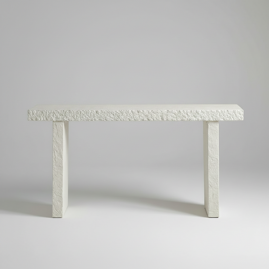 LIMESTONE CONCRETE CONSOLE TABLE