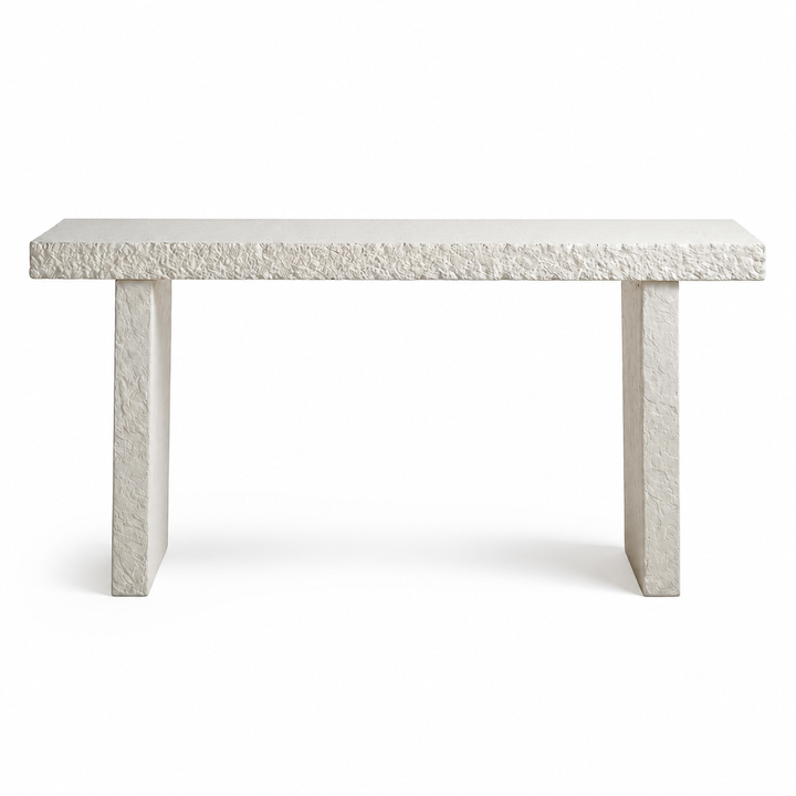 LIMESTONE CONCRETE CONSOLE TABLE