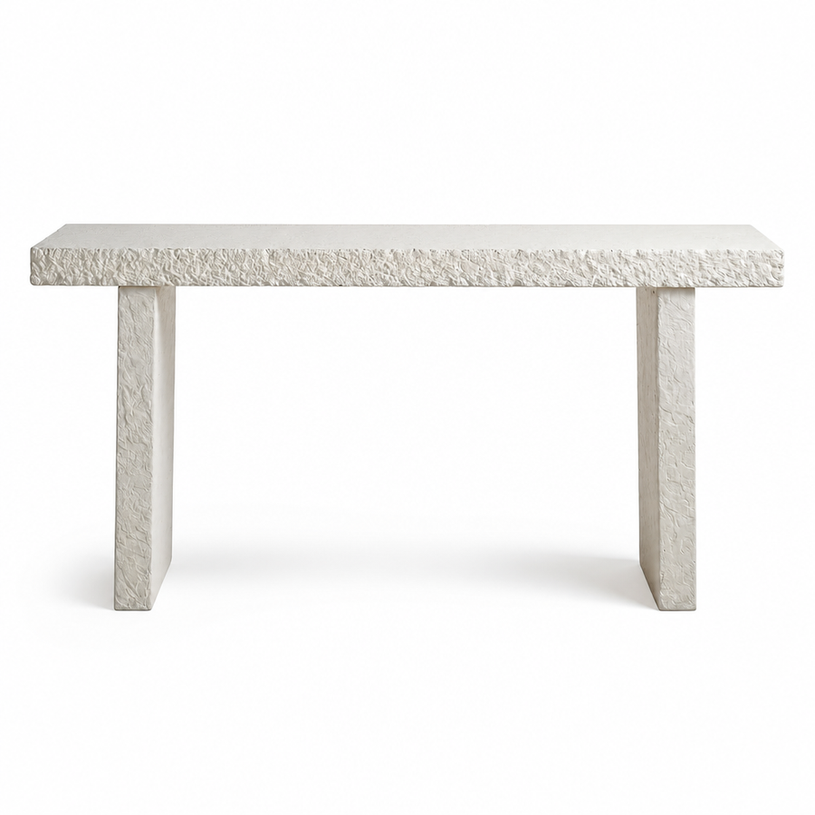LIMESTONE CONCRETE CONSOLE TABLE