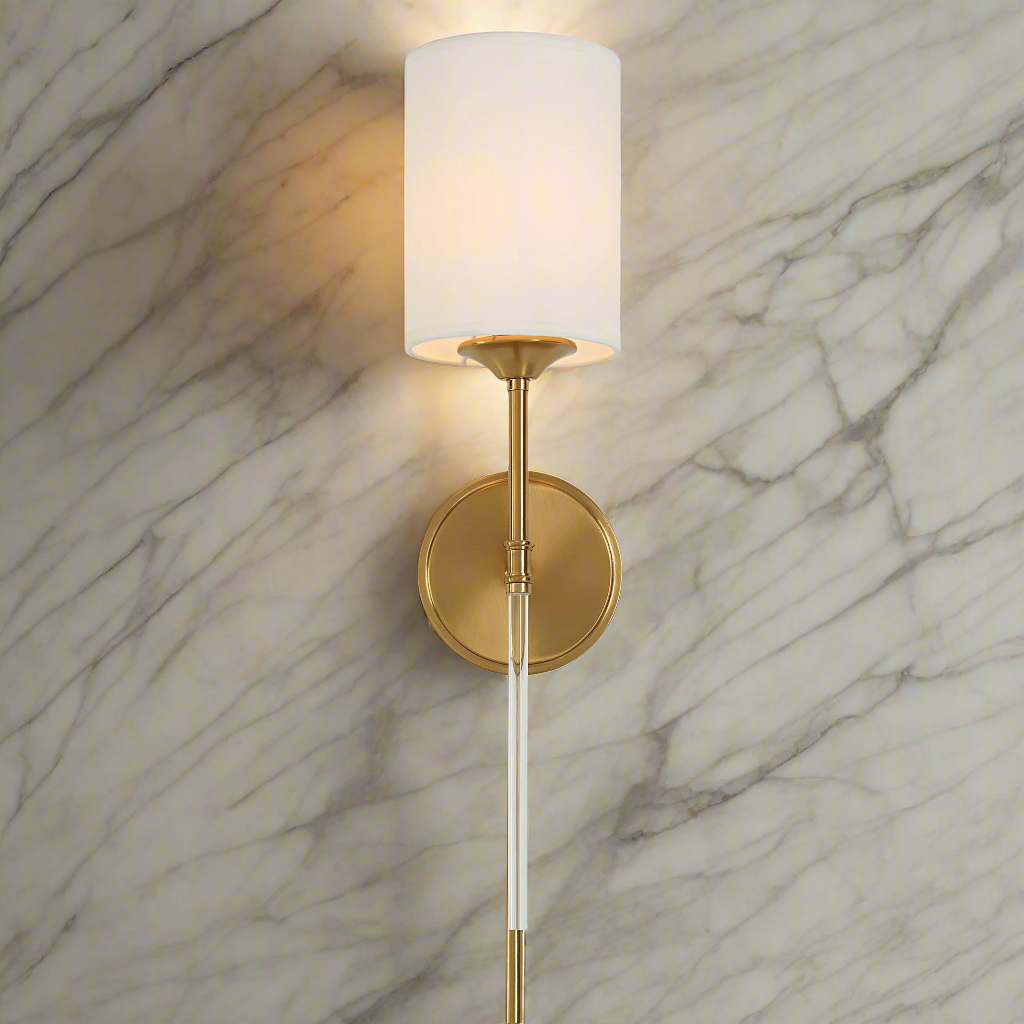 AWYR 1 LIGHT BRASS SCONCE