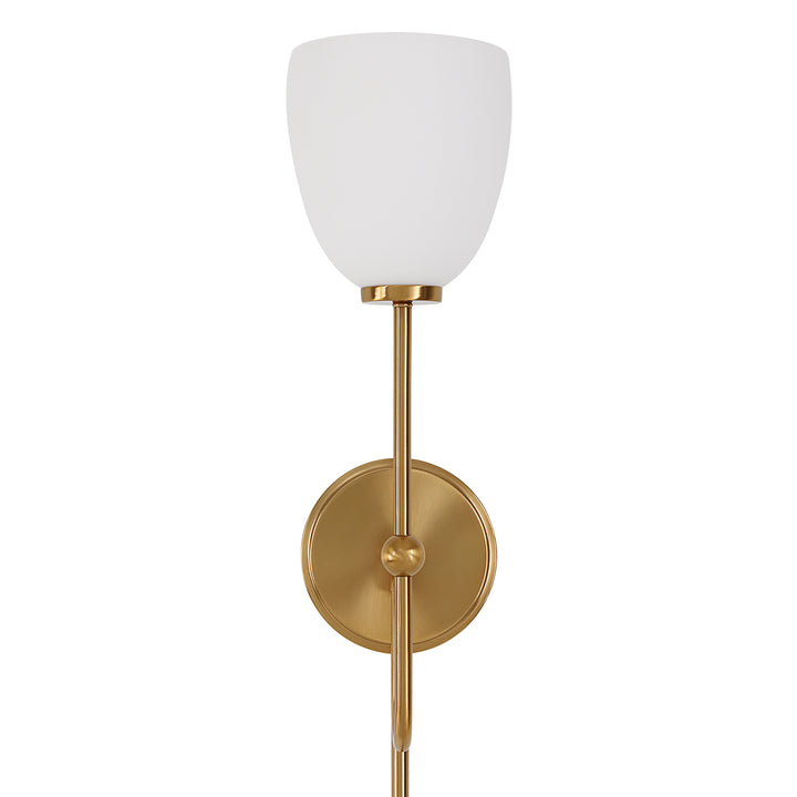 TROPHY 1 LIGHT BRASS SCONCE