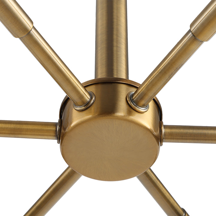 CRET 12 LIGHT BRASS CHANDELIER