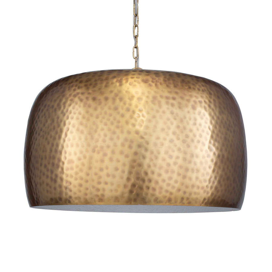 LEMONT HAMMERED BRASS 1 LIGHT PENDANT