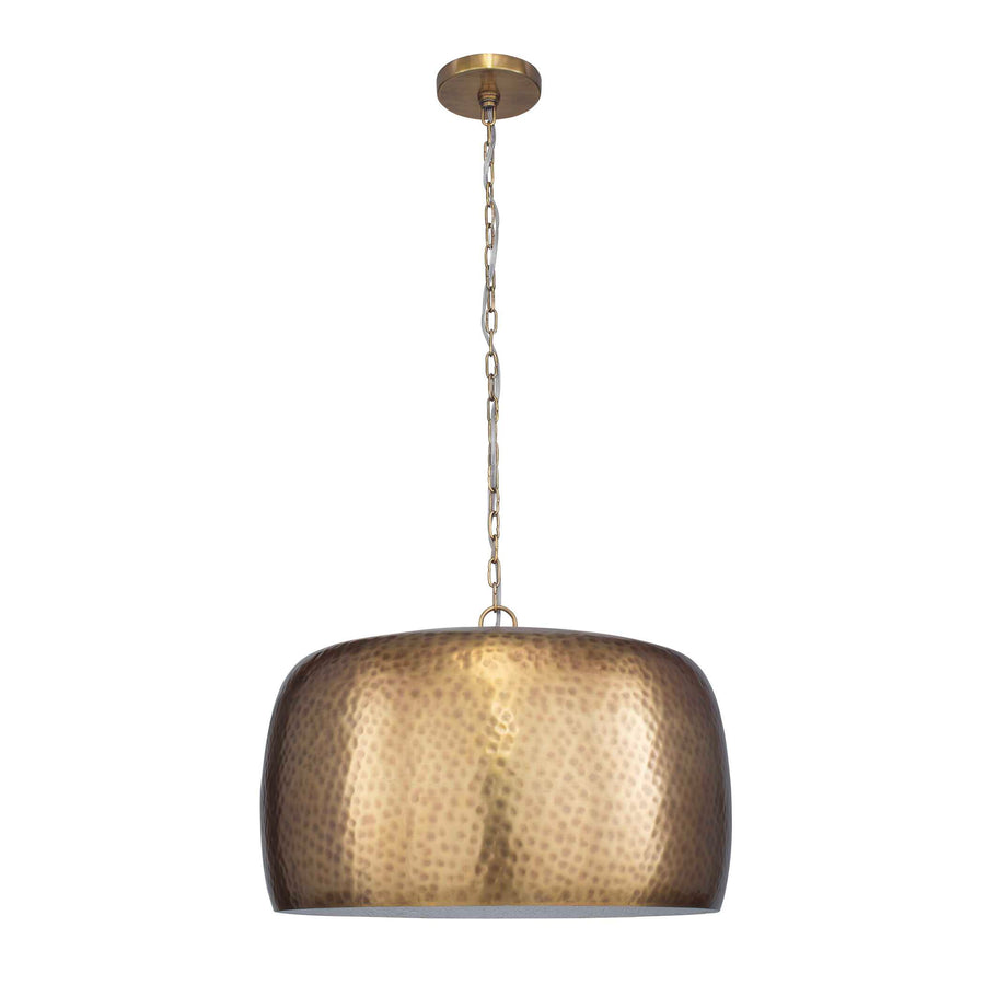 LEMONT HAMMERED BRASS 1 LIGHT PENDANT