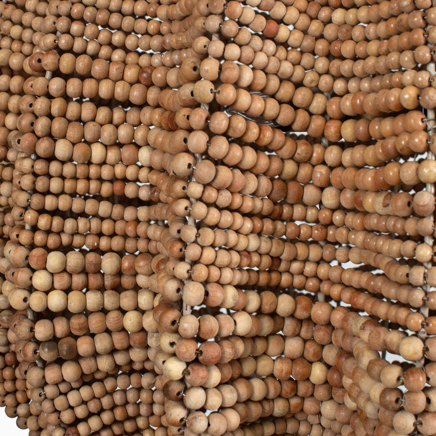 KAURI 5 LIGHT WOODEN BEAD PENDANT