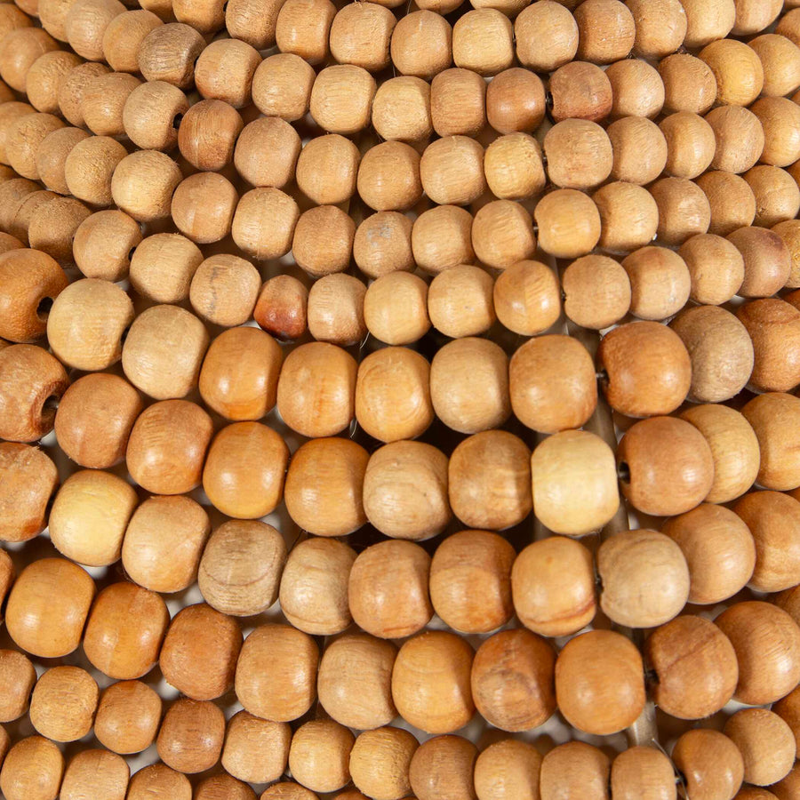 KAURI 1 LIGHT WOODEN BEAD PENDANT