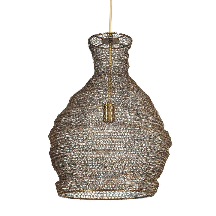MURMUR WOVEN BRASS 1 LIGHT PENDANT