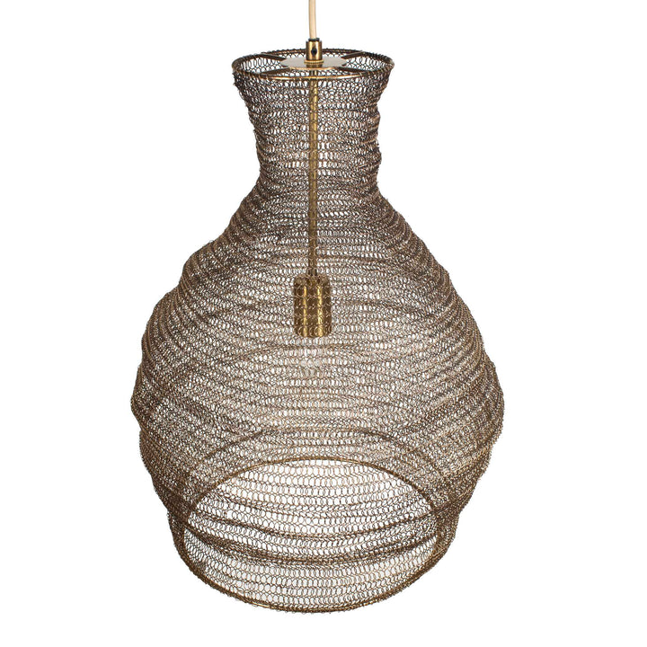 MURMUR WOVEN BRASS 1 LIGHT PENDANT