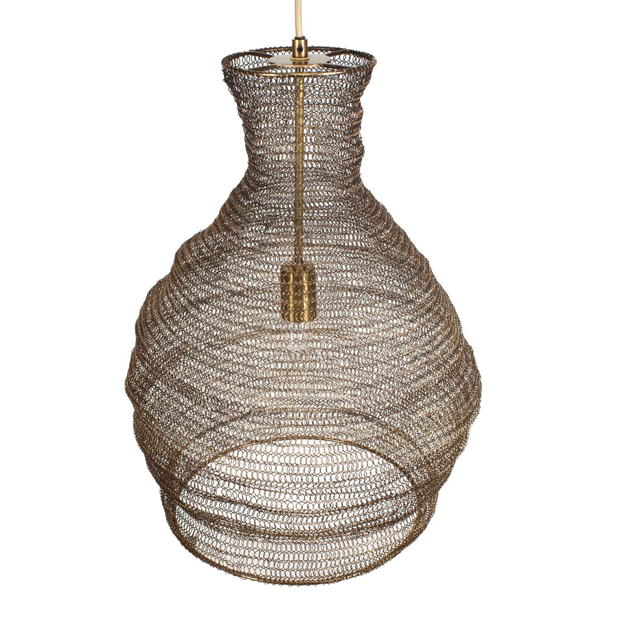 MURMUR WOVEN BRASS 1 LIGHT PENDANT