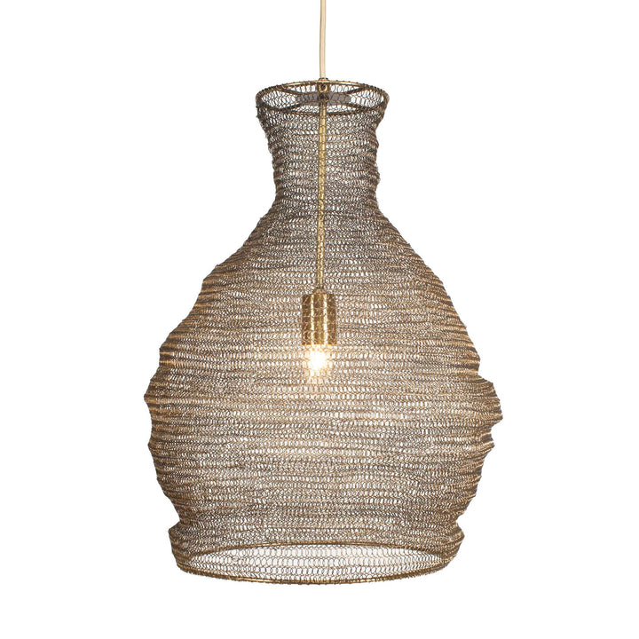MURMUR WOVEN BRASS 1 LIGHT PENDANT