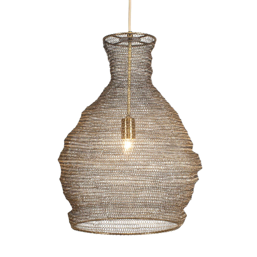 MURMUR WOVEN BRASS 1 LIGHT PENDANT