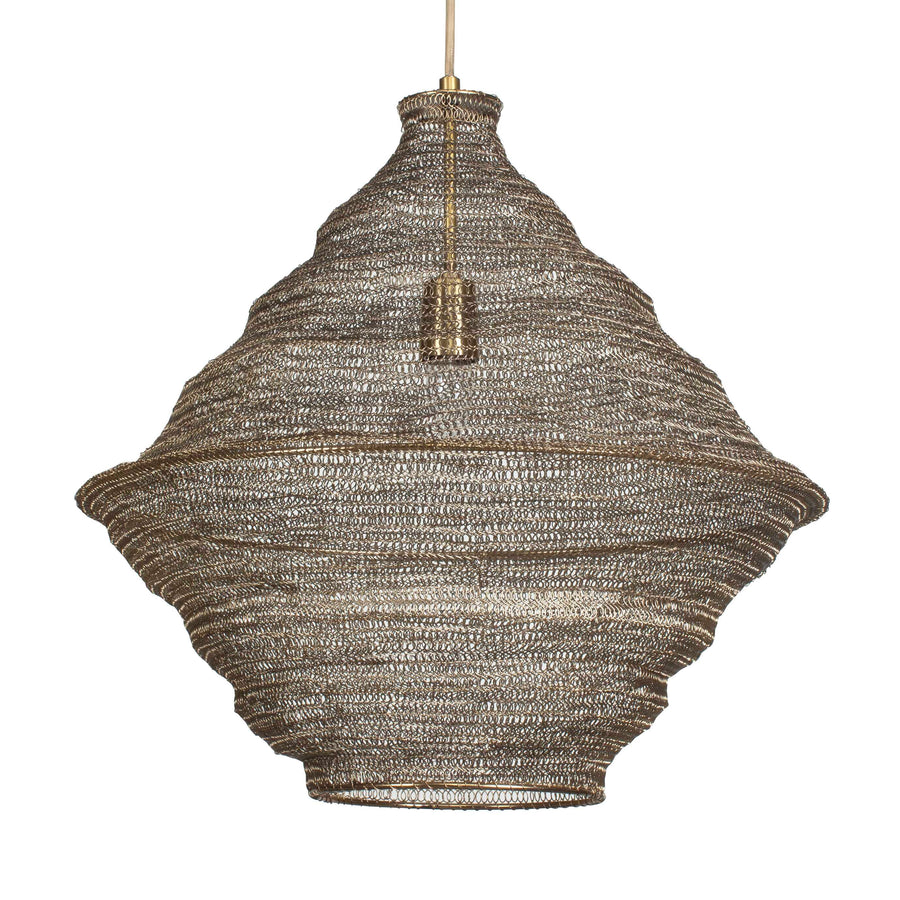 SIGH WOVEN BRASS 1 LIGHT PENDANT