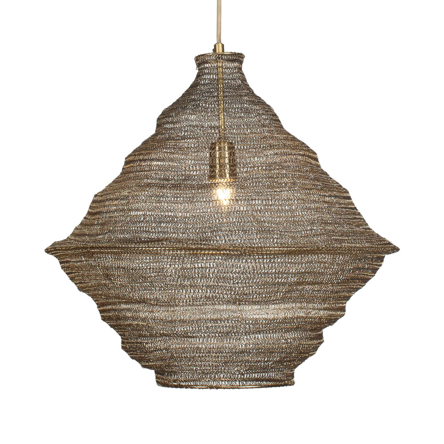 SIGH WOVEN BRASS 1 LIGHT PENDANT