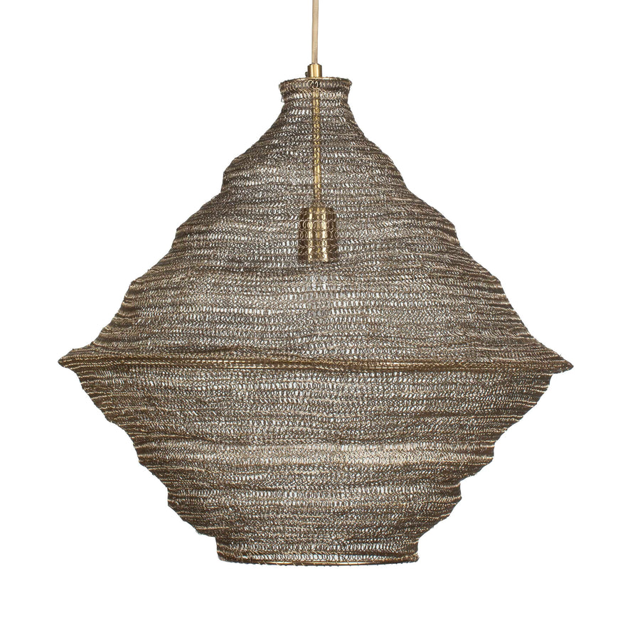 SIGH WOVEN BRASS 1 LIGHT PENDANT