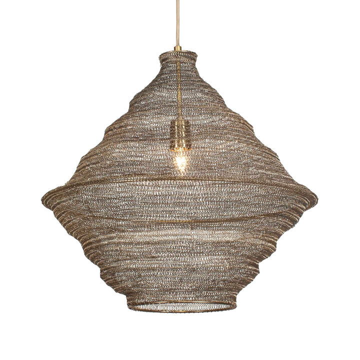 SIGH WOVEN BRASS 1 LIGHT PENDANT