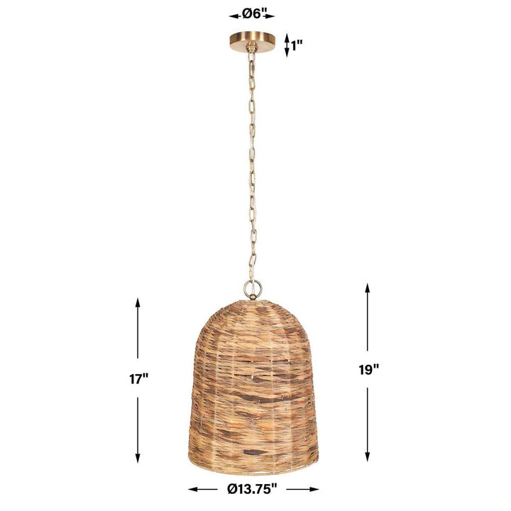 ROTORUA 1 LIGHT SEA GRASS PENDANT