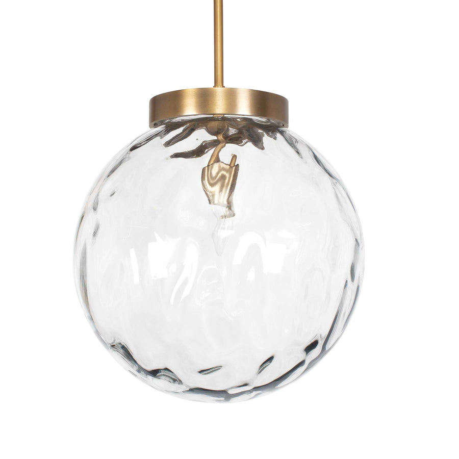 GAIA 1 LIGHT WATERED GLASS PENDANT