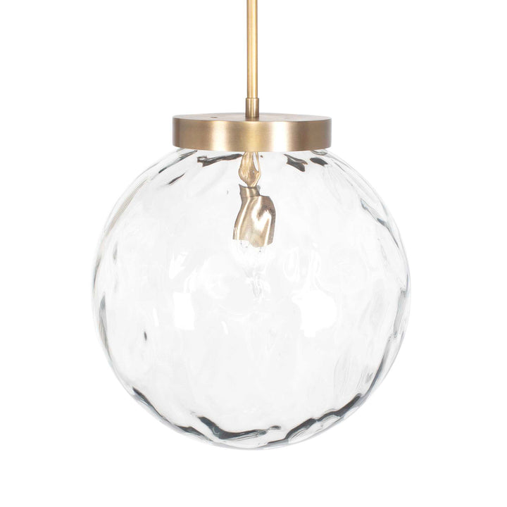 GAIA 1 LIGHT WATERED GLASS PENDANT