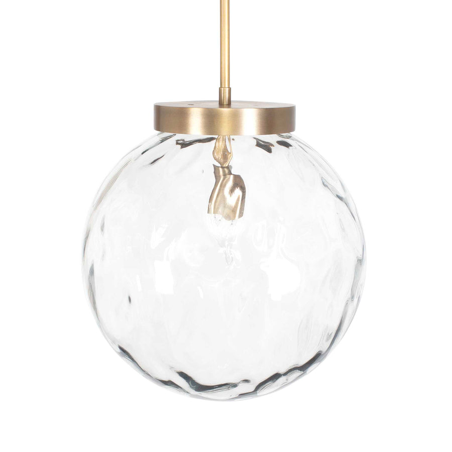 GAIA 1 LIGHT WATERED GLASS PENDANT