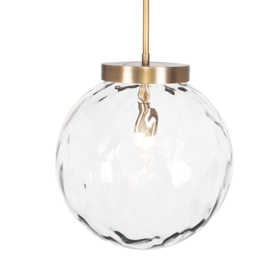 GAIA 1 LIGHT WATERED GLASS PENDANT
