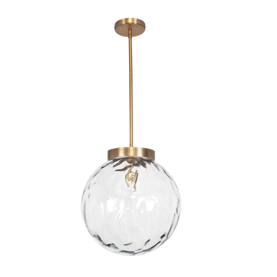 GAIA 1 LIGHT WATERED GLASS PENDANT