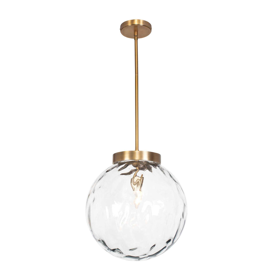 GAIA 1 LIGHT WATERED GLASS PENDANT
