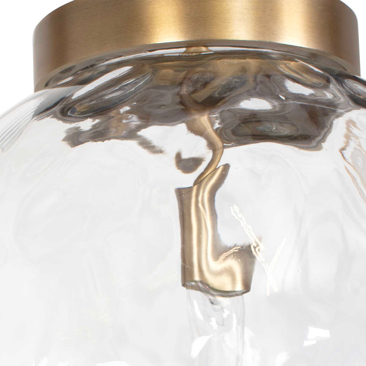 GAIA 1 LIGHT WATERED GLASS PENDANT