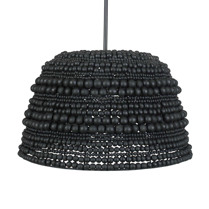 PERSEPHONE BLACK BEAD 1 LIGHT PENDANT