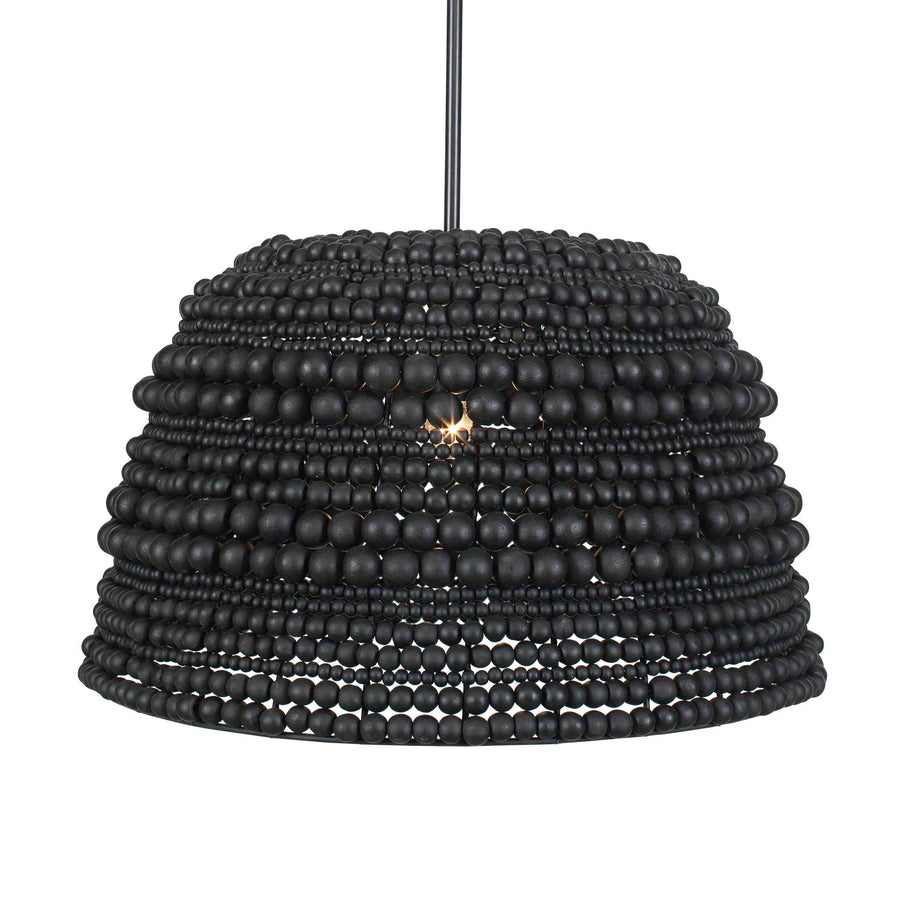PERSEPHONE BLACK BEAD 1 LIGHT PENDANT